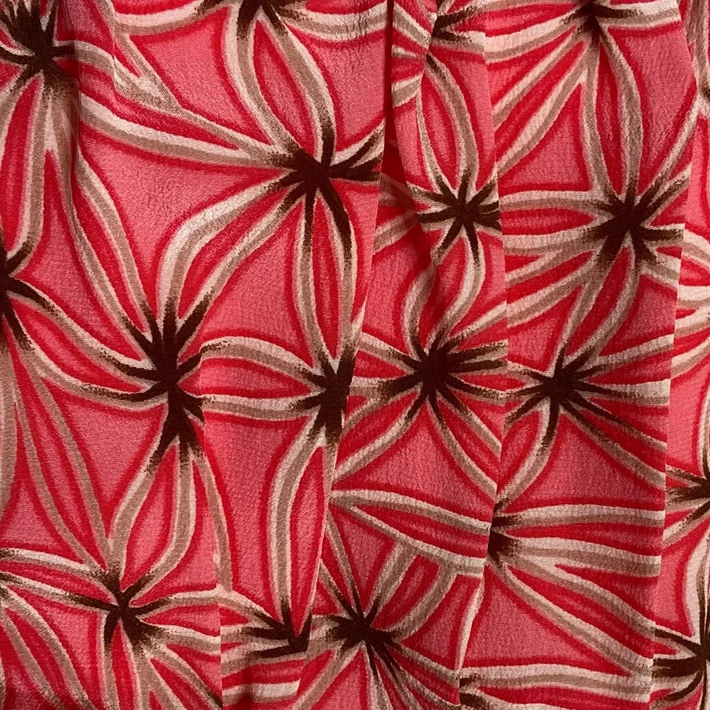 MILLY of New York Strapless Coral Print Bubble Hem Dress Sz 6 - Picture 7 of 14